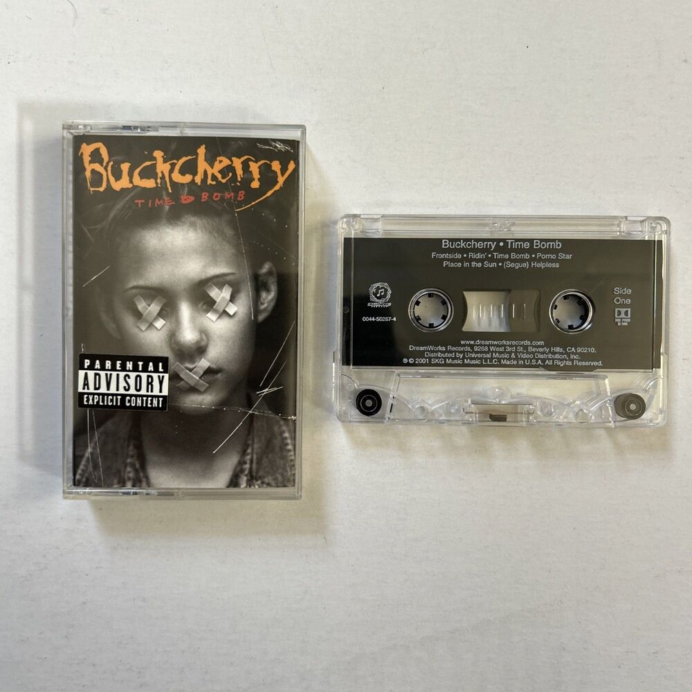 Buckcherry Time Bomb Cassette Tape 2001 Dreamworks Records Vintage Tested